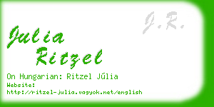julia ritzel business card